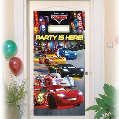 Party Door Banner Cars 1.52m x 75cm