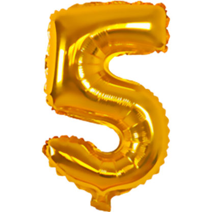 Number 5 Gold 32cm
