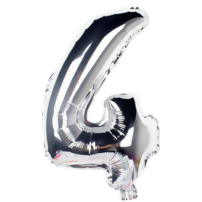 Number 4 Silver 32cm