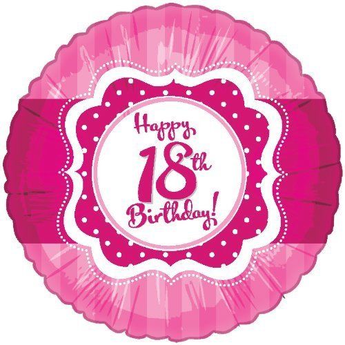 Foil Balloon Happy 18th Birthday 43cm