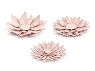 Paper decorations Flowers Pink(3pcs)DIY