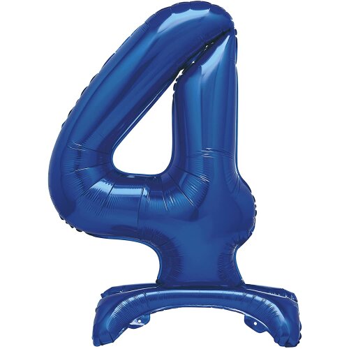 Standing foil balloon No4 76cm Blue