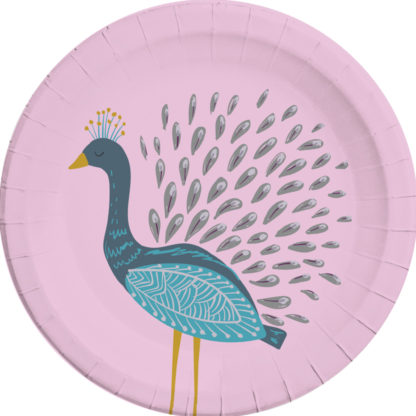 8 Plates Peacock 23cm