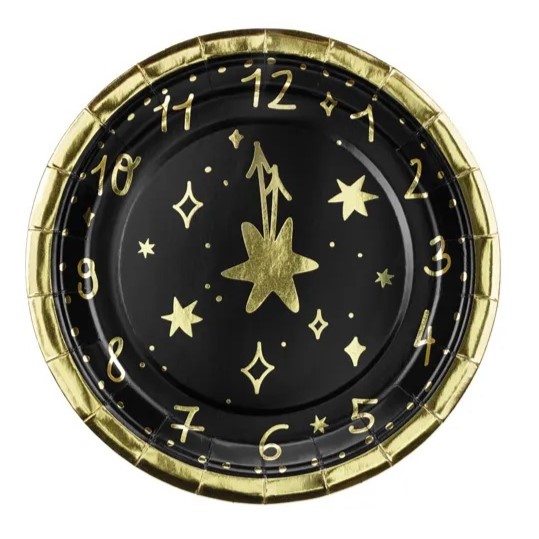 6 Paper Plates 18cm Clock