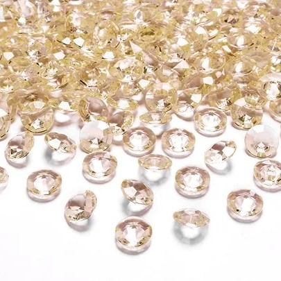 Acrylic Diamonds confetti Gold 12mm (100pcs)