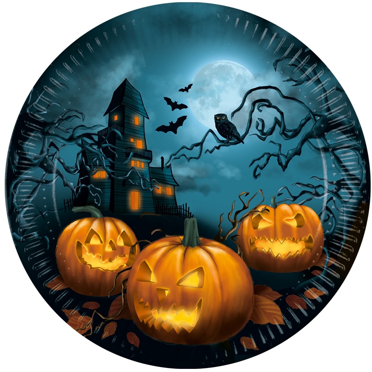 8 Plates Halloween 22cm