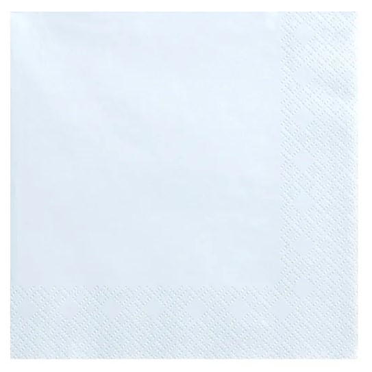 20 Napkins Light Sky Blue 33X33cm