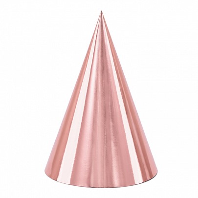 6 Party Hats Rosegold