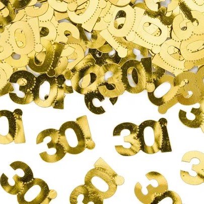 Foil 30th Birthday Confetti Gold 14gr