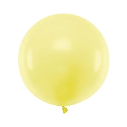 Latex Round Balloon 60cm Light Yellow