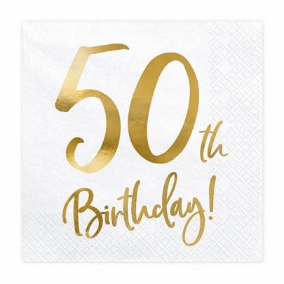 20 Napkins 50th Birthday