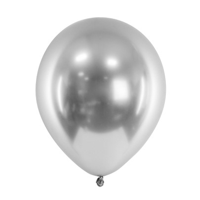 50 Balloon Glossy Silver 30cm